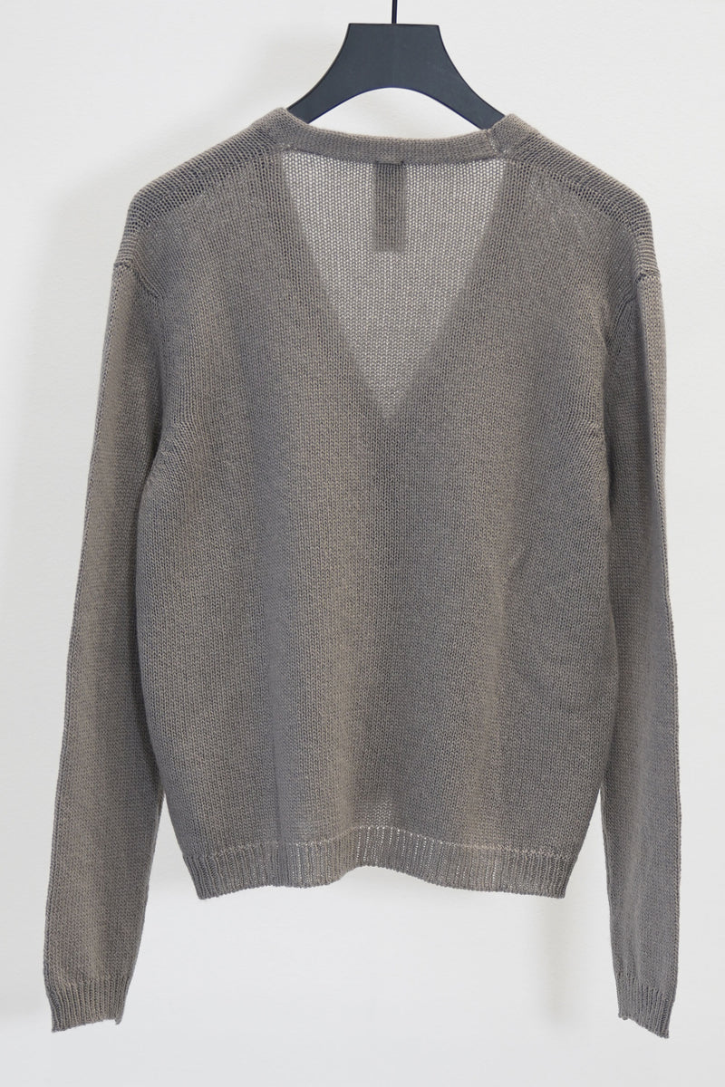 cashmere cardigan greige