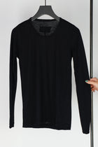 cashemre long sleeve top black