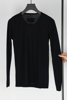 cashemre long sleeve top black
