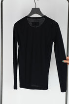 cashemre long sleeve top black