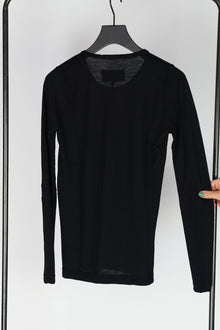 cashemre long sleeve top black