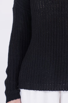 cashmere turtleneck knit black