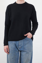 cotton silk cashmere sweater black