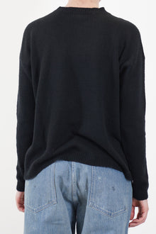 cotton silk cashmere sweater black