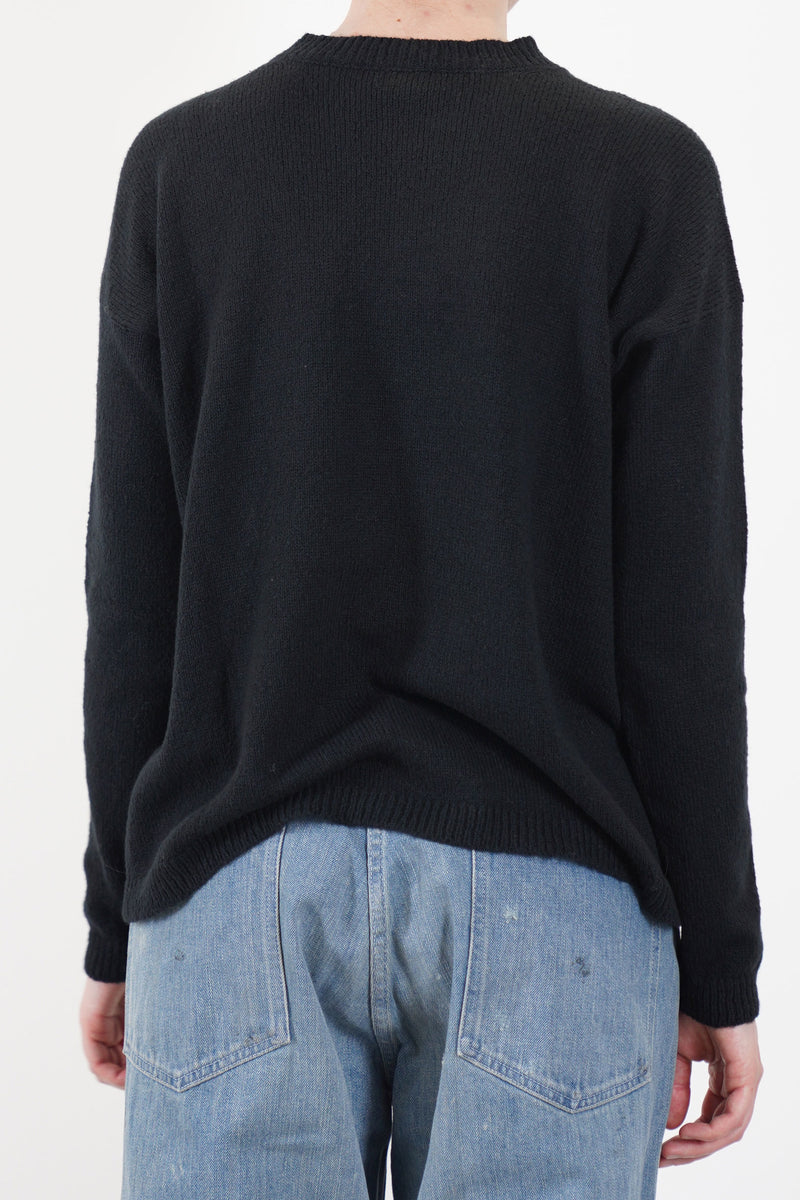cotton silk cashmere sweater black