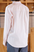 cotton and silk collar shirt girl's pink