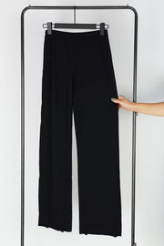 long cashmere pants black