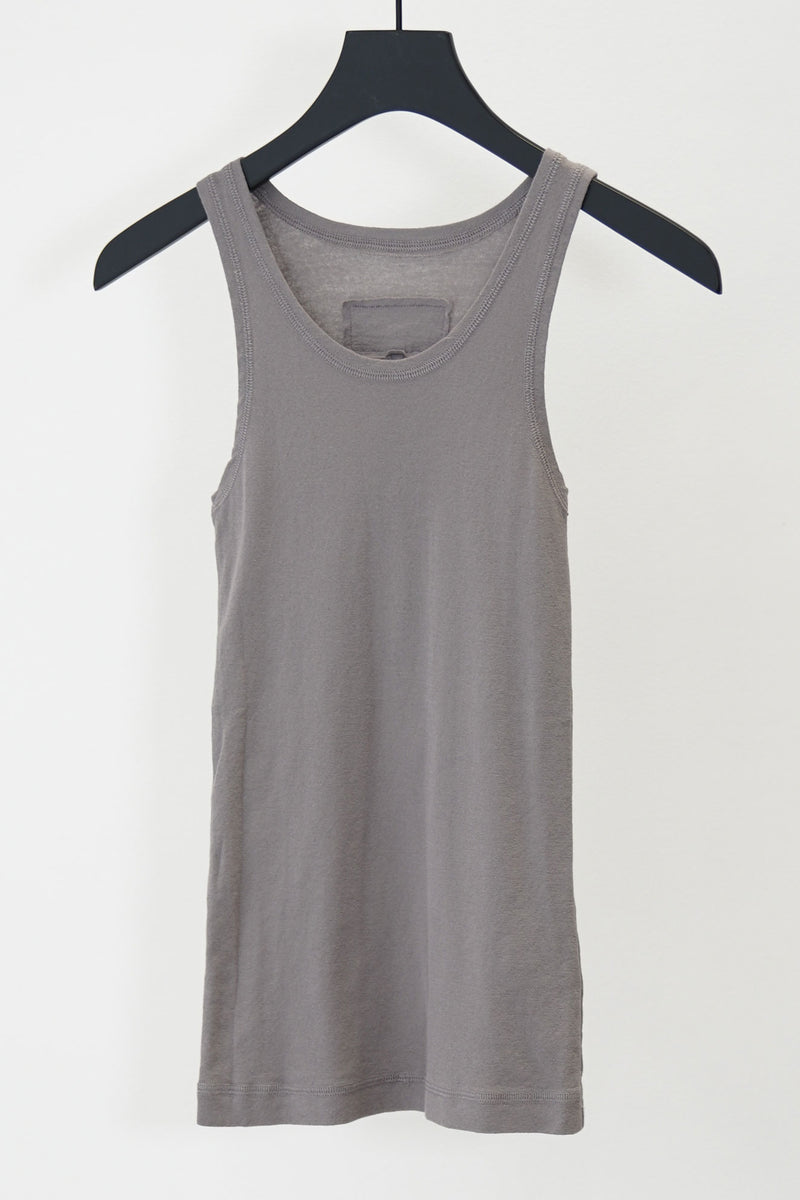 soft cotton singlet greige