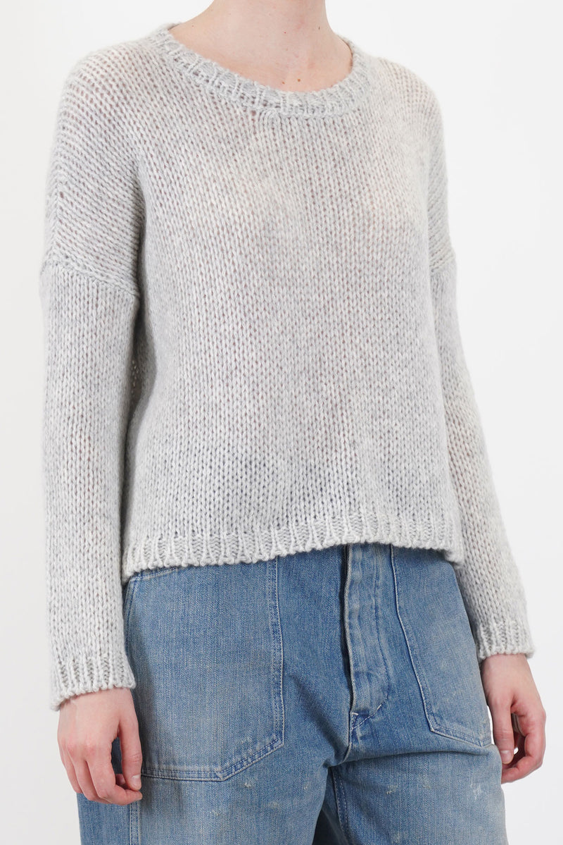 ultra soft cropped cashmere knit coal