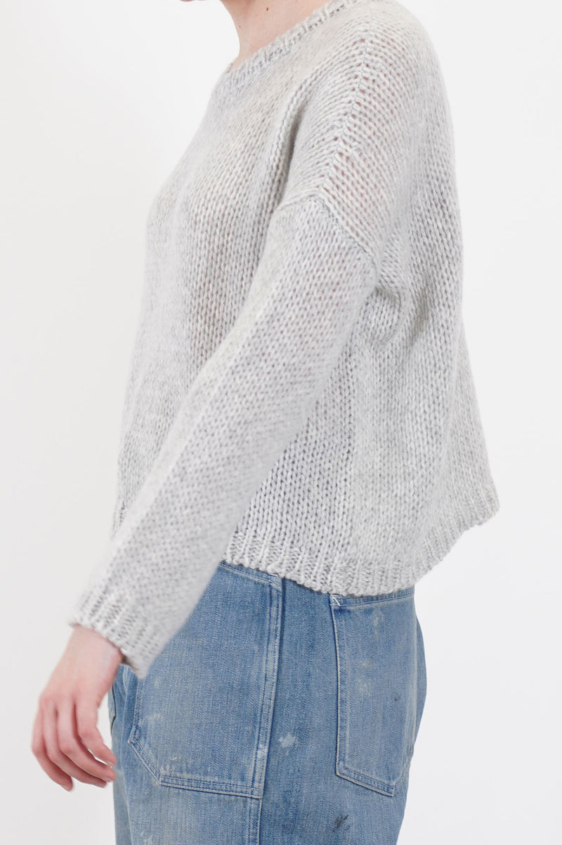 ultra soft cropped cashmere knit coal
