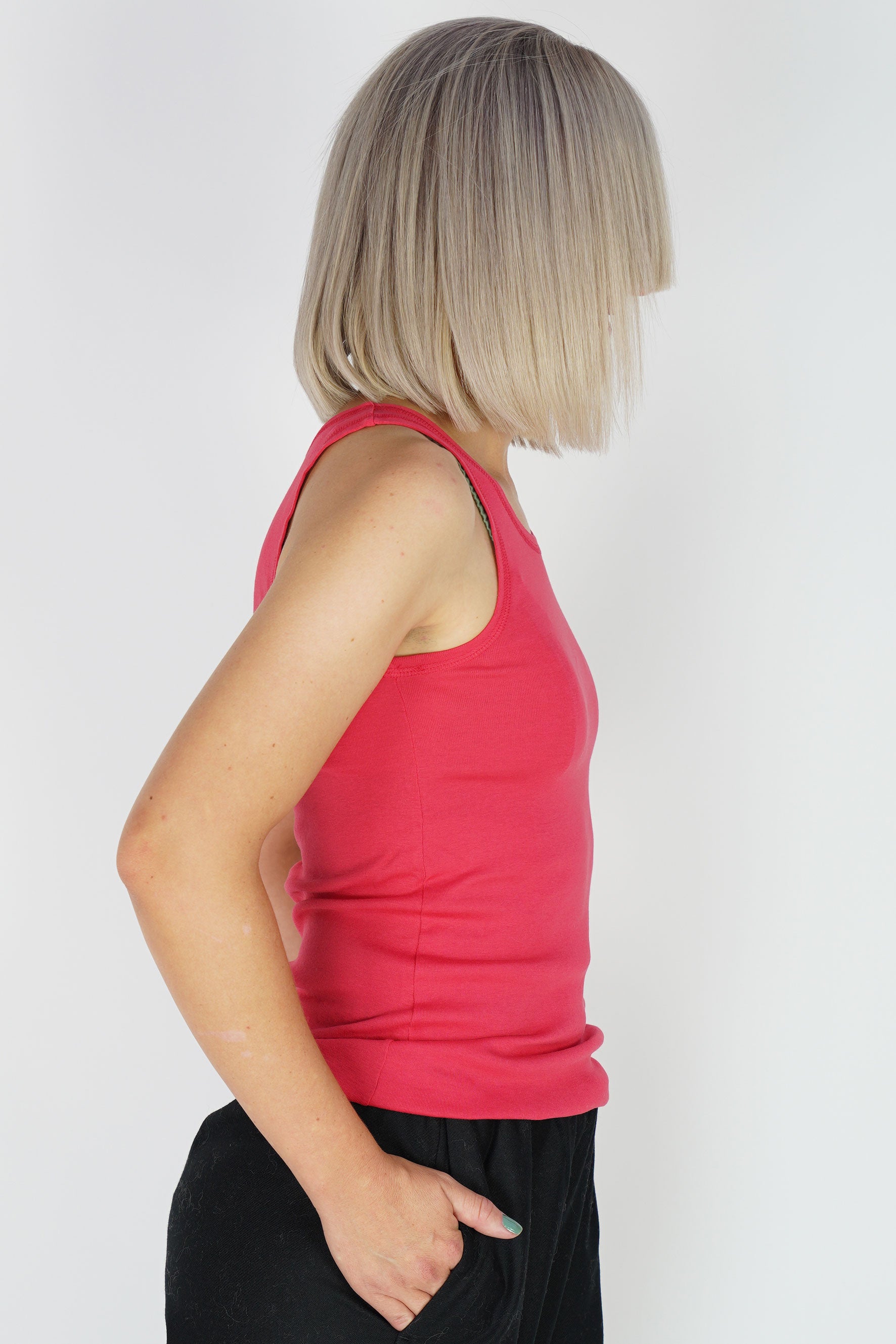 washed cotton singlet kiss