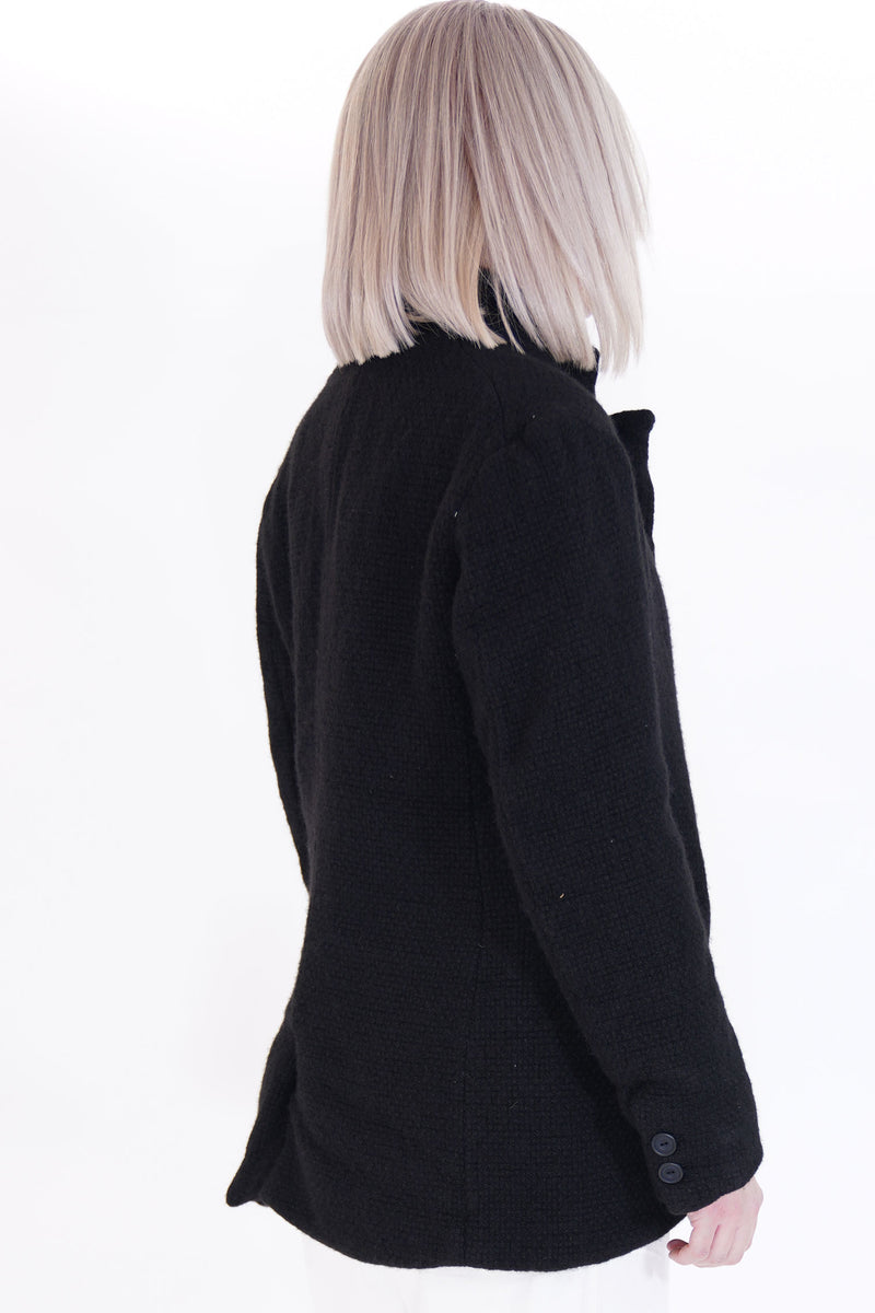 balmy jacket wool overdyed black