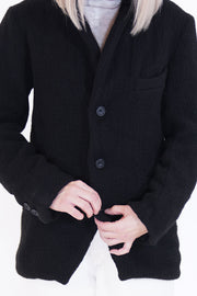 balmy jacket wool overdyed black