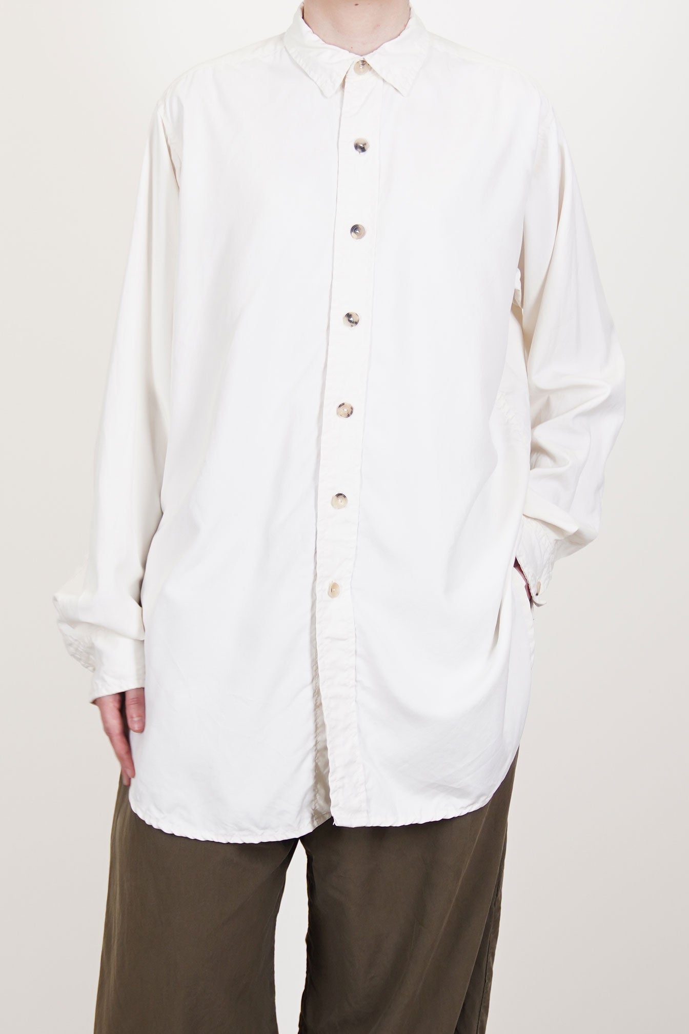 big shirt silk mother of pearl