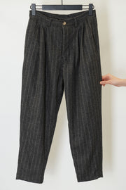 couching pant stripe wool grey