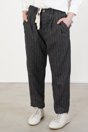 couching pant stripe wool grey