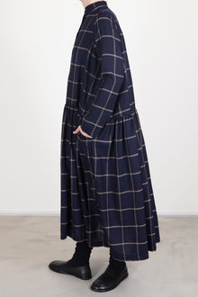 d dress wool fine check blue