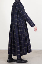 d dress wool fine check blue