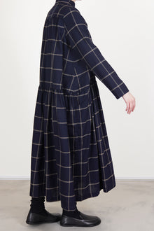 d dress wool fine check blue