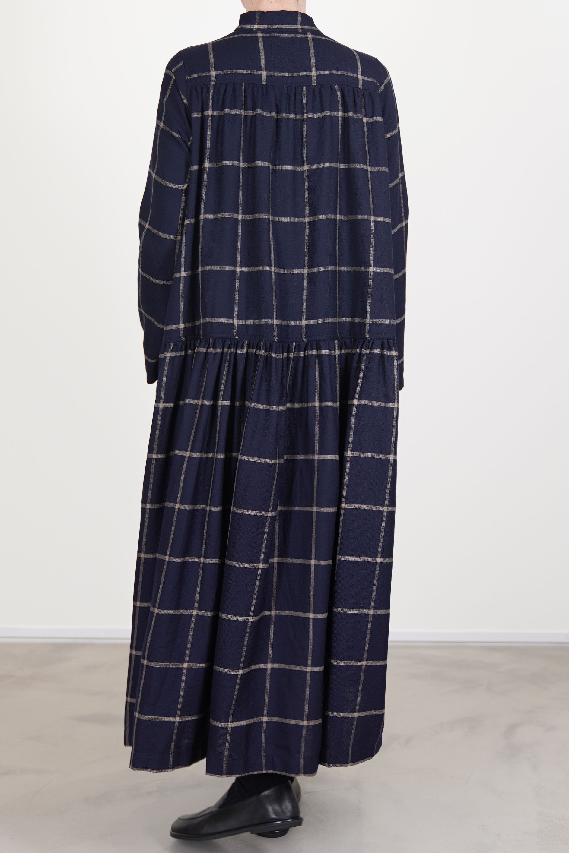 d dress wool fine check blue