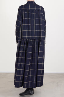 d dress wool fine check blue