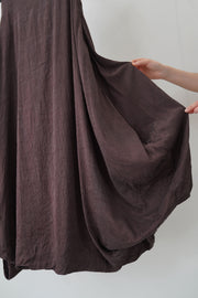 dress o dupion silk brown