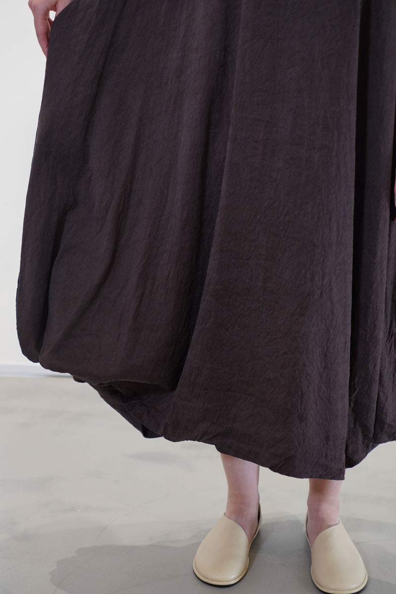 dress o dupion silk brown