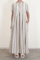 dress pt linen stripe