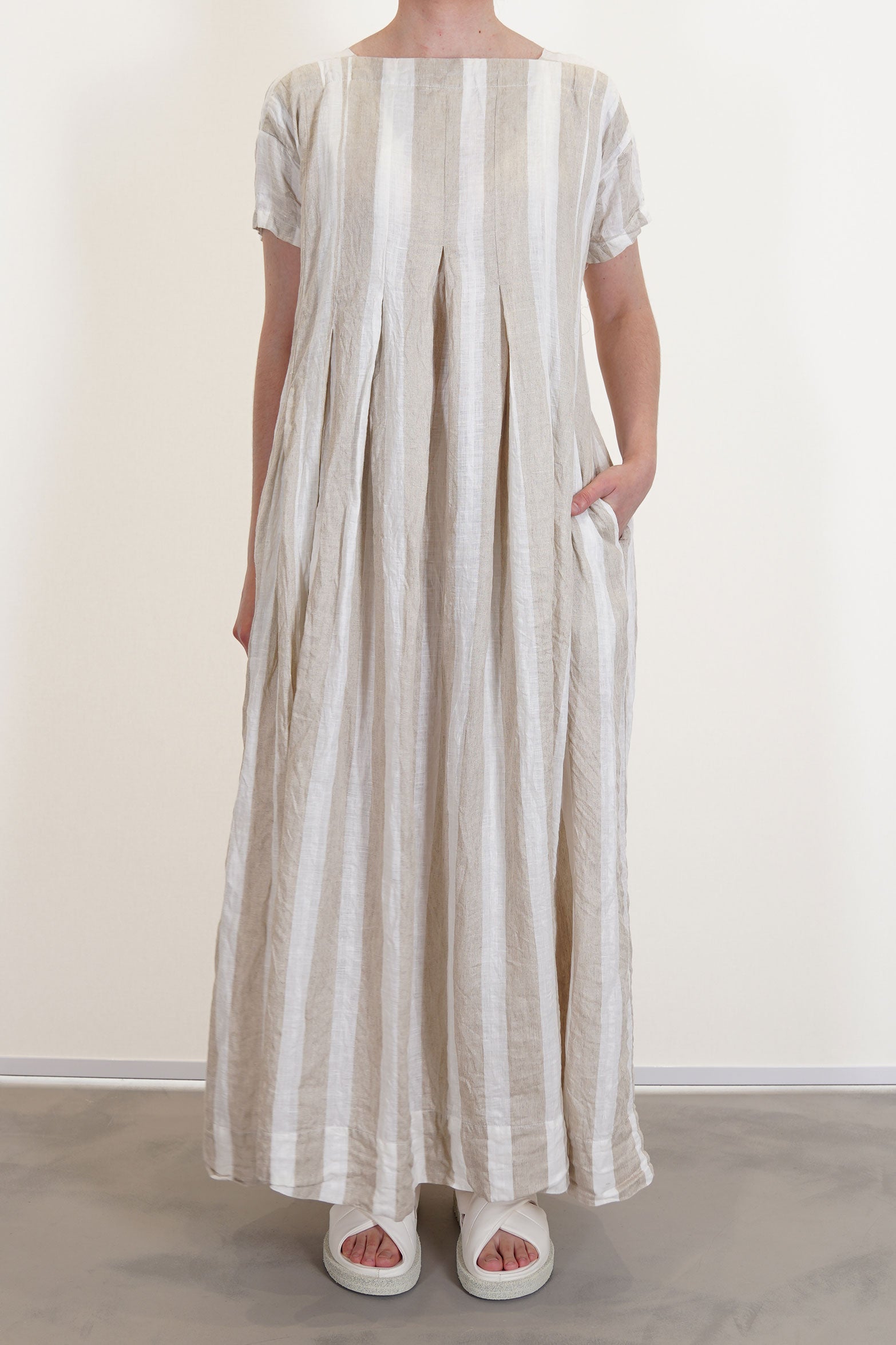 dress pt linen stripe