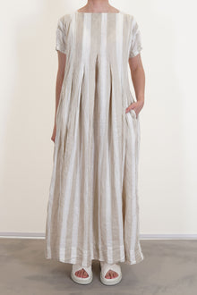 dress pt linen stripe
