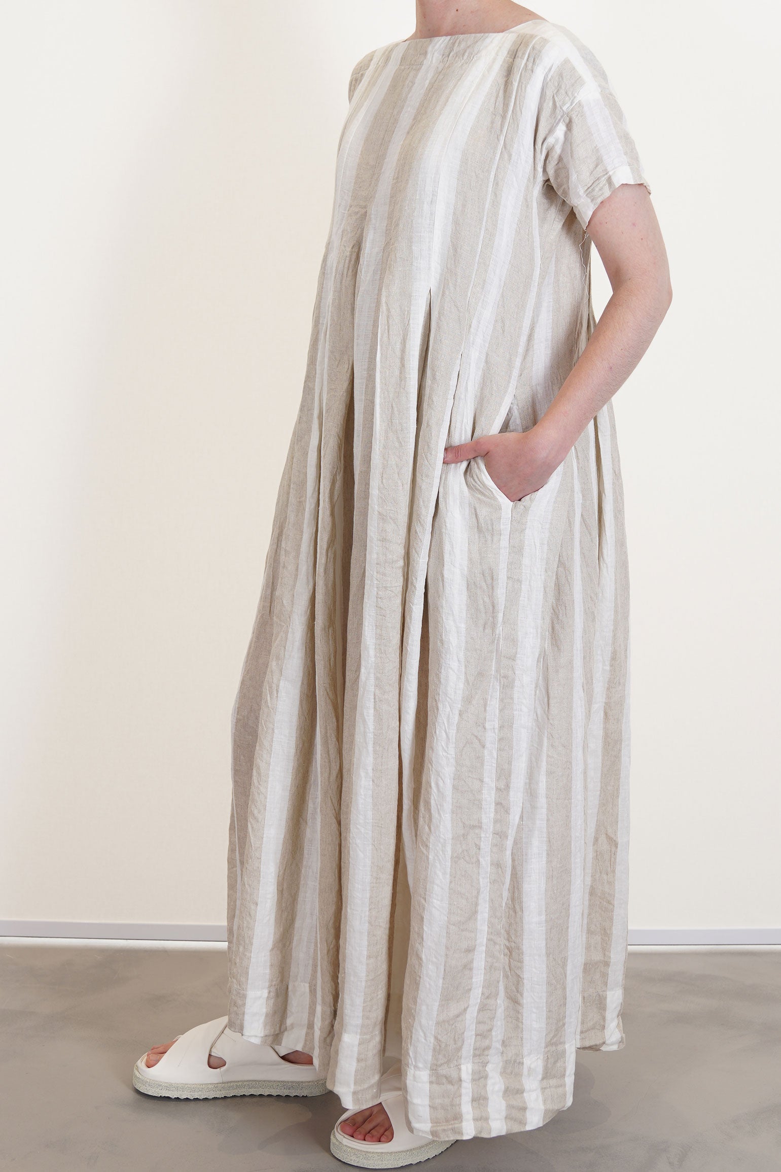 dress pt linen stripe