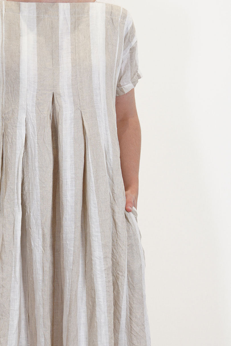 dress pt linen stripe