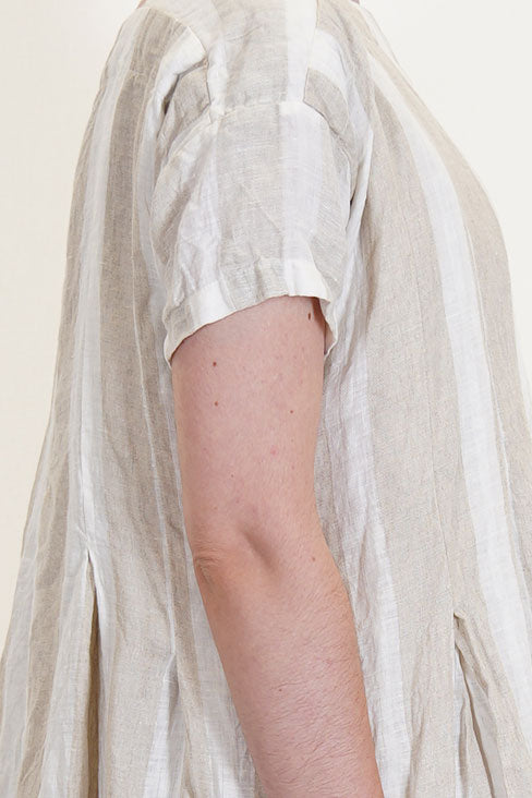dress pt linen stripe