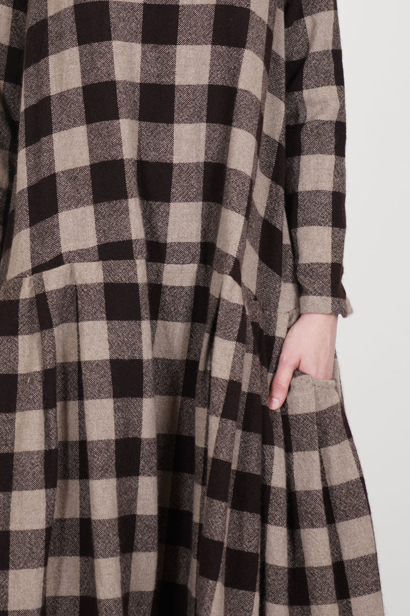 ecy dress cashmere chocolate opal