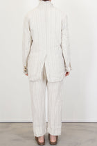 fractus jacket self stripe linen natural