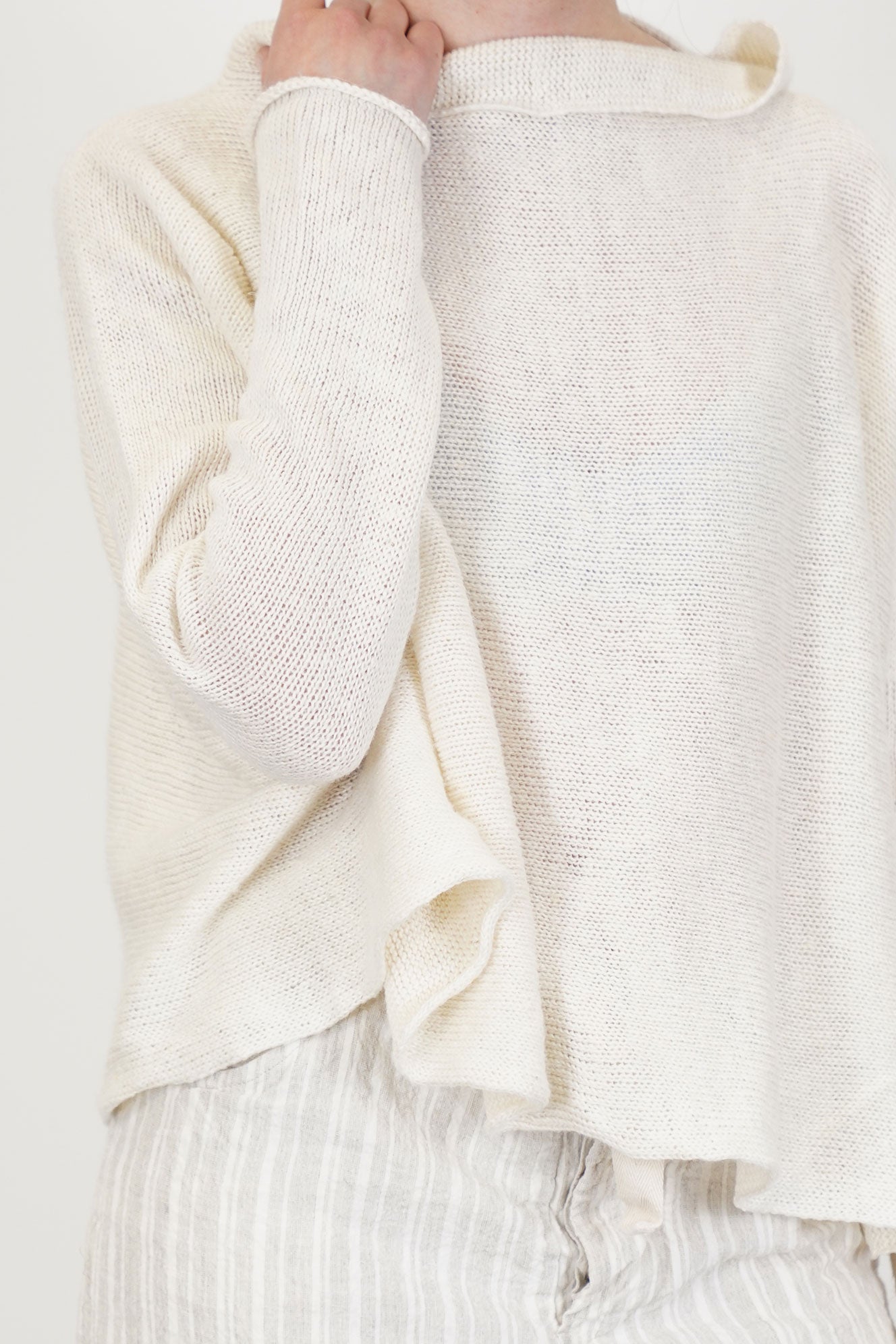 hazel linen knit white