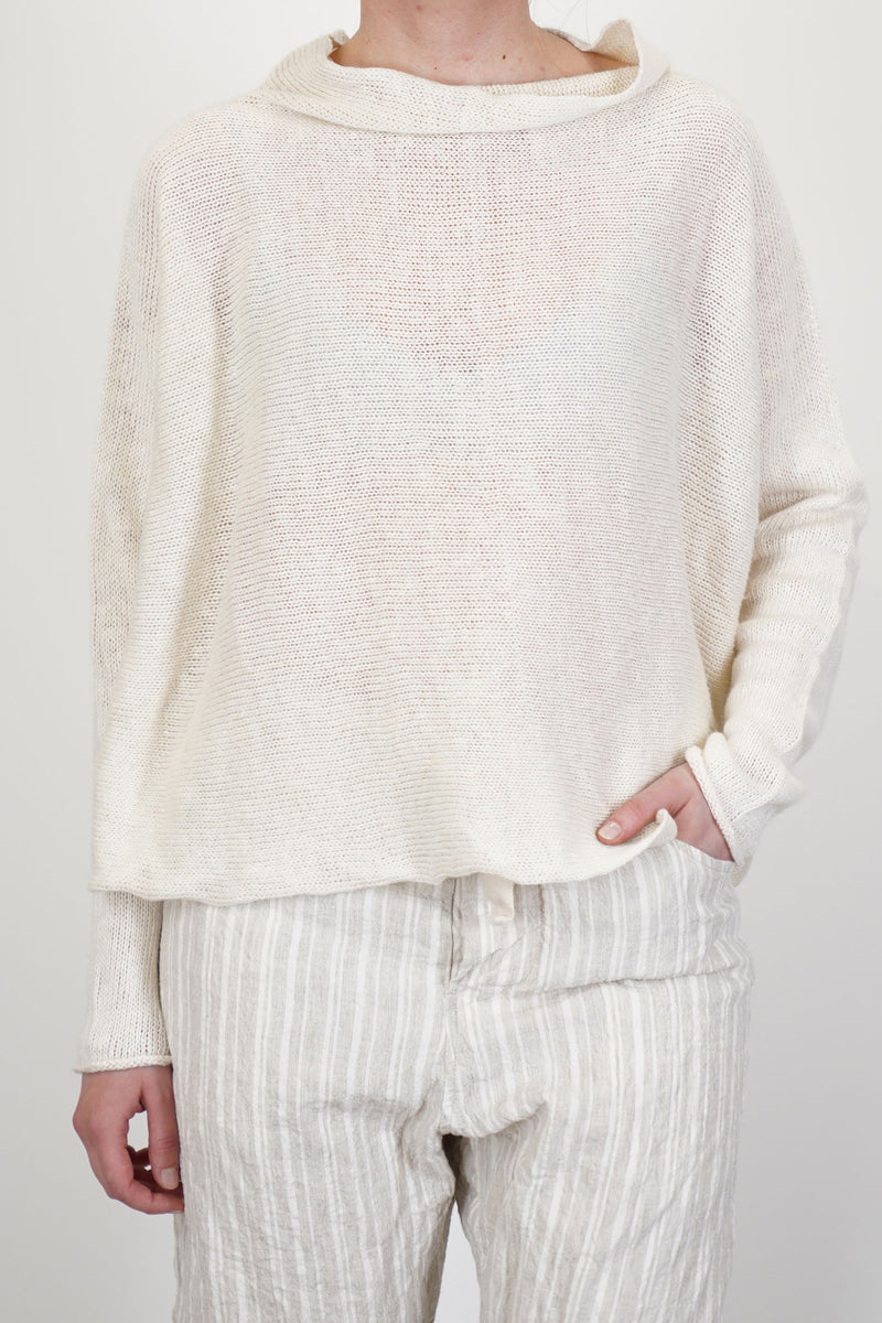 hazel linen knit white