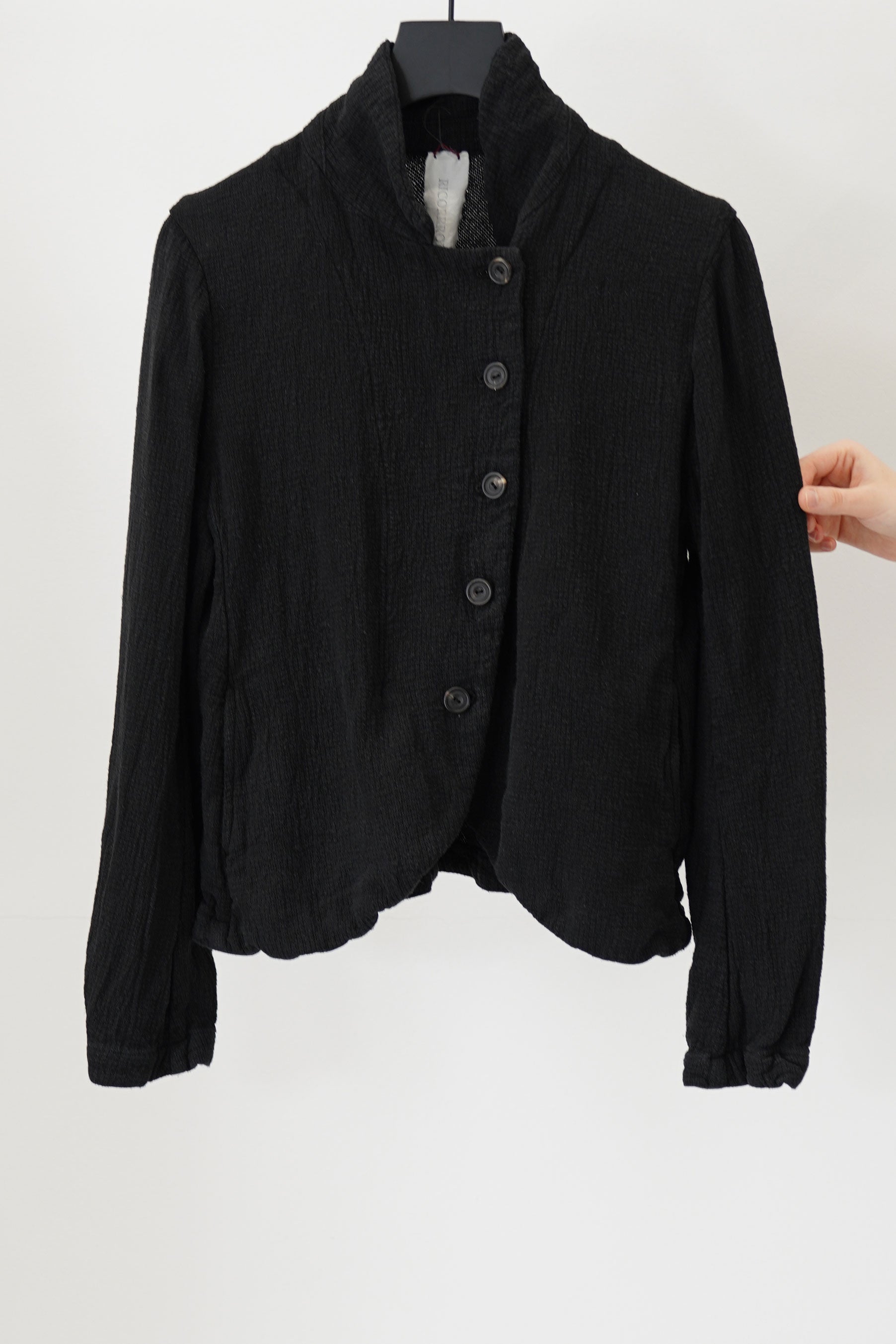 jacket ally linen gauze black