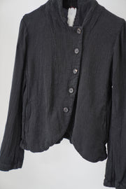 jacket ally linen gauze black