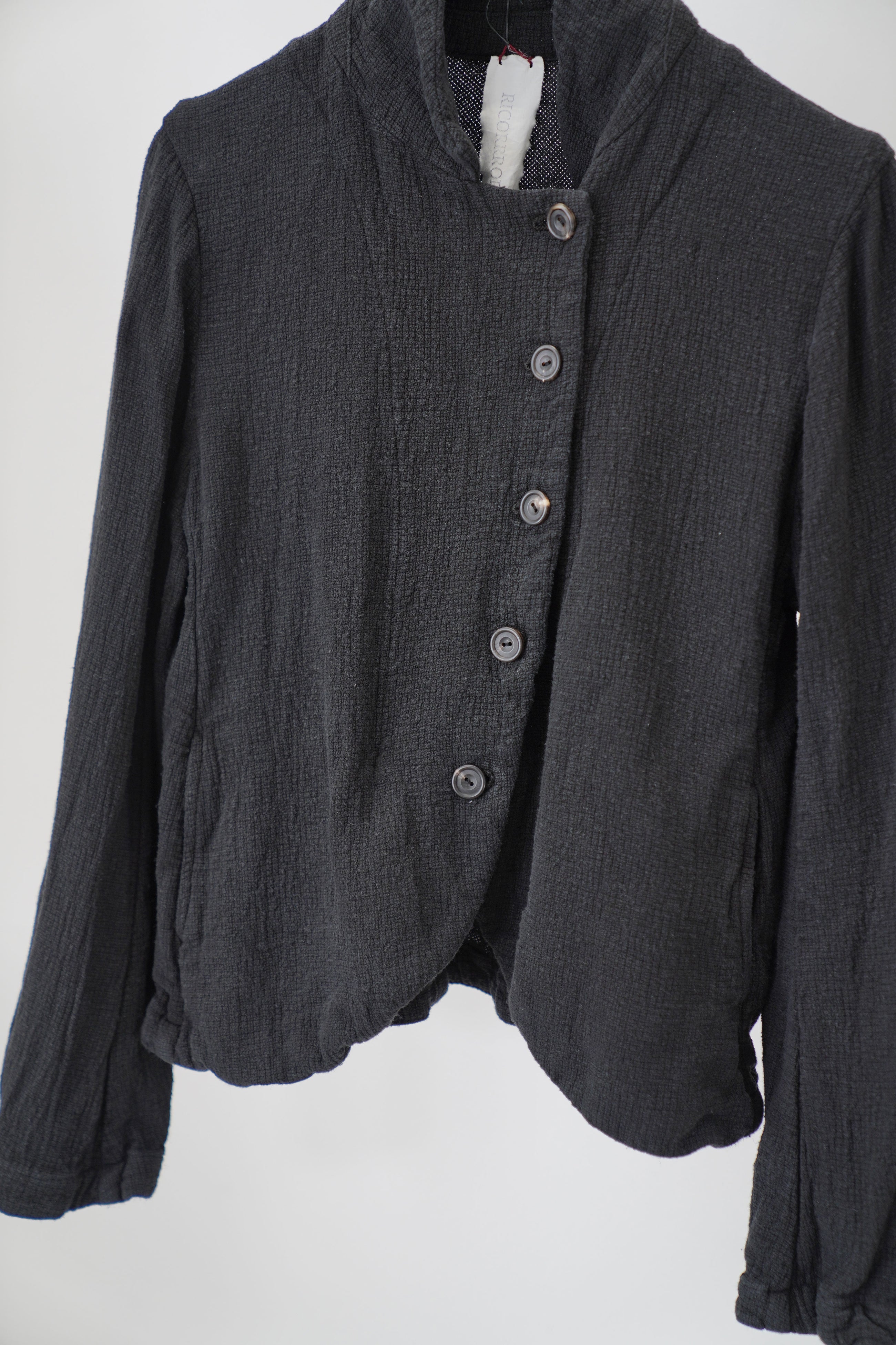 jacket ally linen gauze black