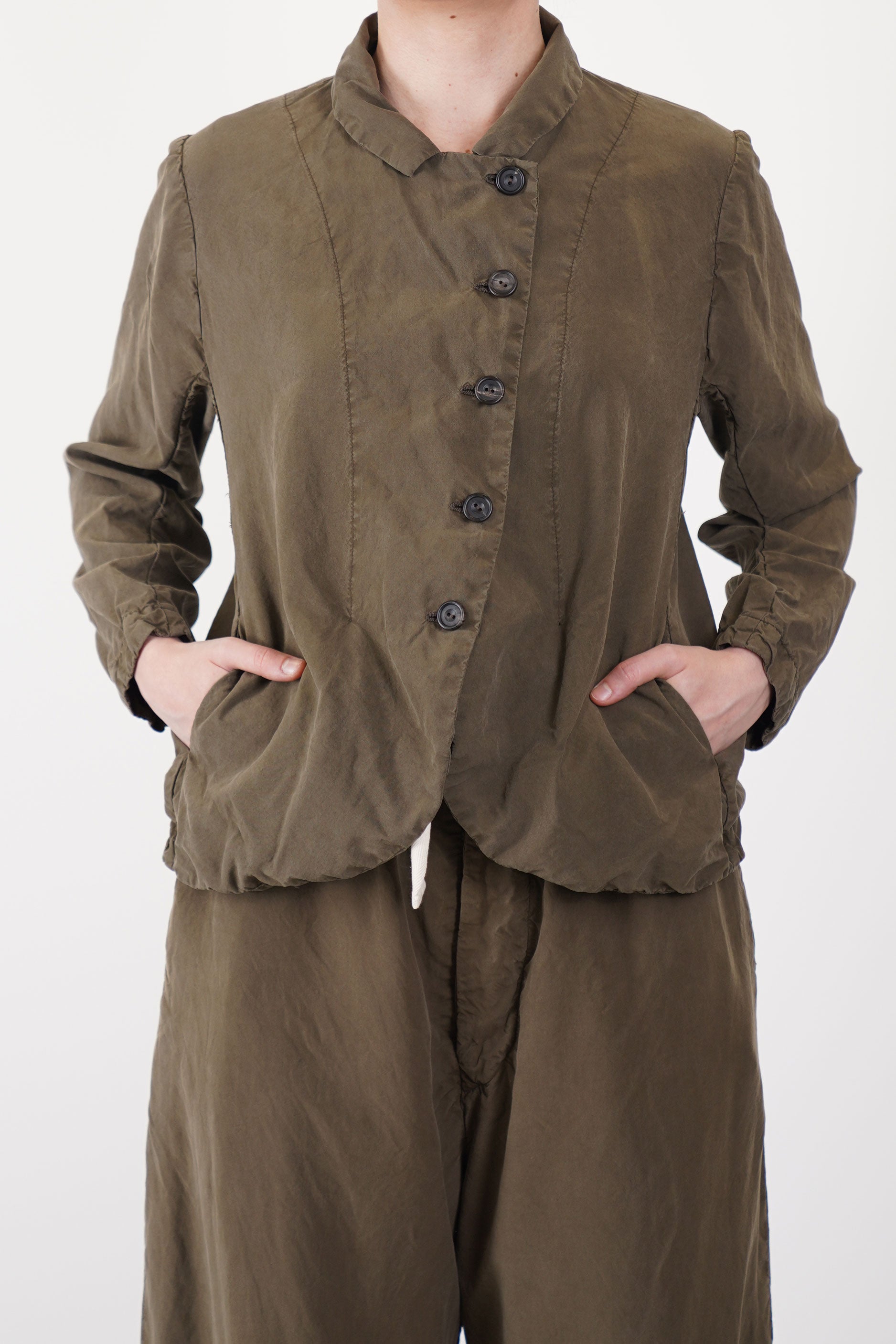 jacket ally silk moss agate