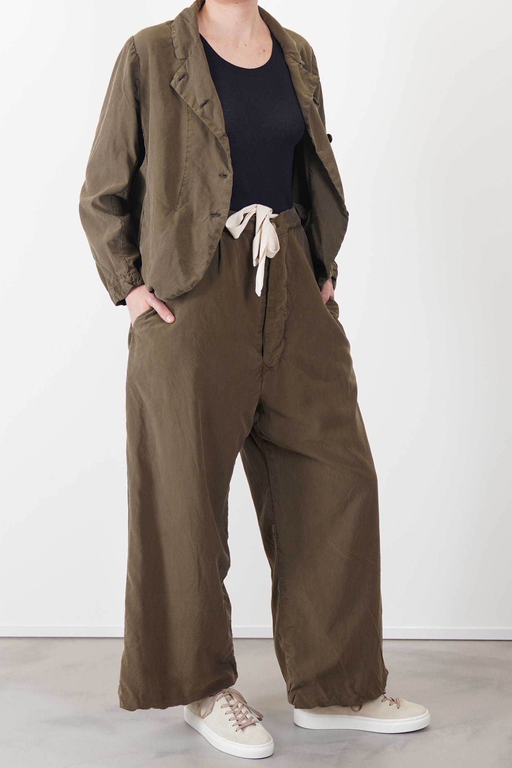 ricorrrobe jacket ally silk moss agate | carrousel the store
