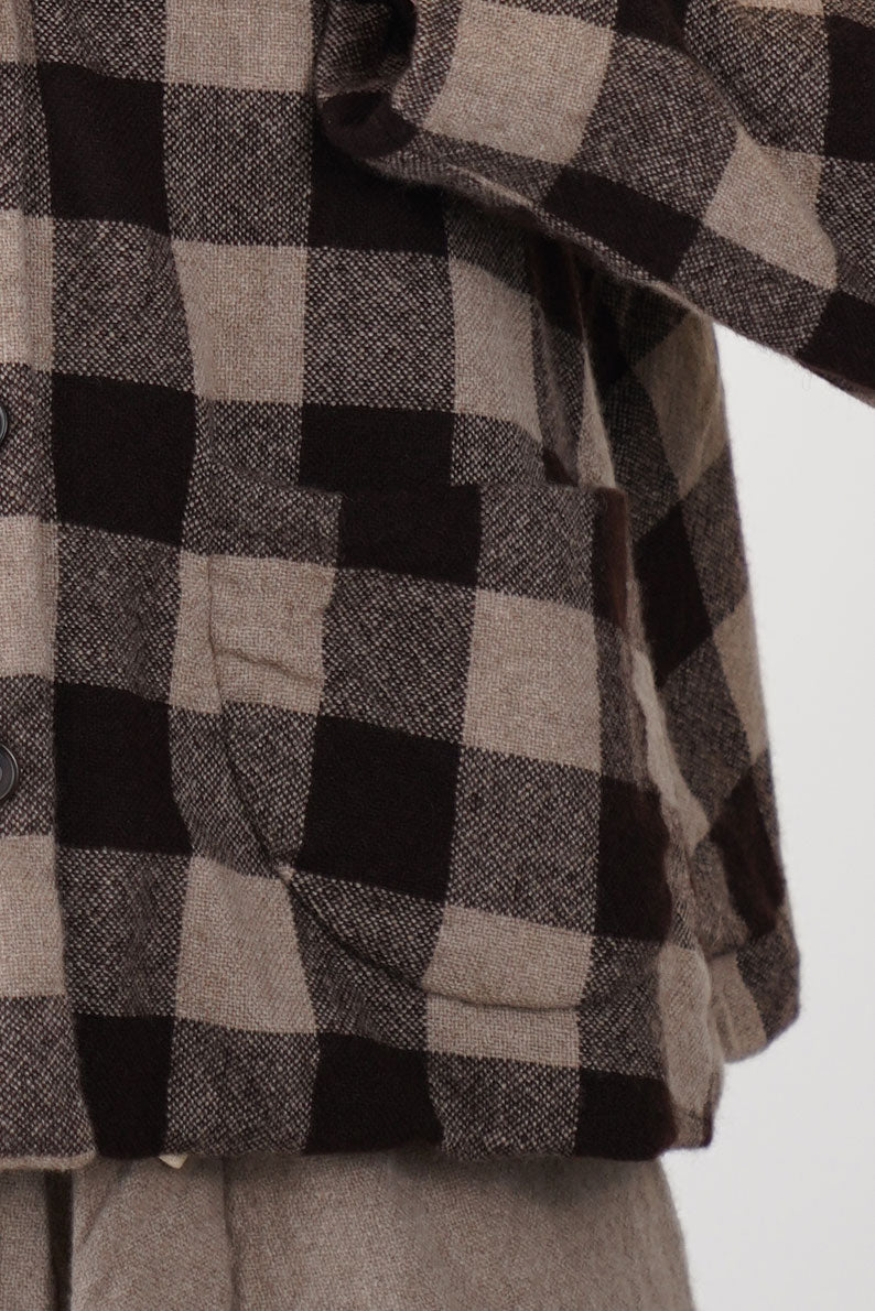 jacket fog cashmere chocolate opal