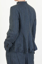 jacket rory linen stripe navy