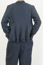 jacket rory linen stripe navy