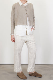 maple linen knit cardigan natural