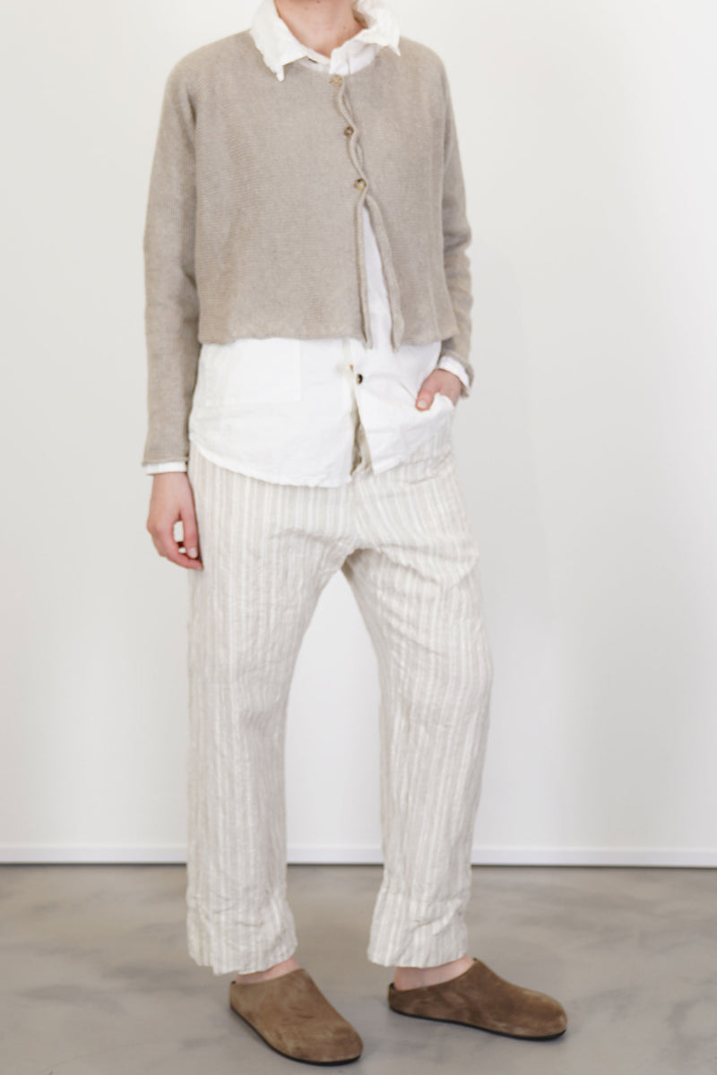 maple linen knit cardigan natural