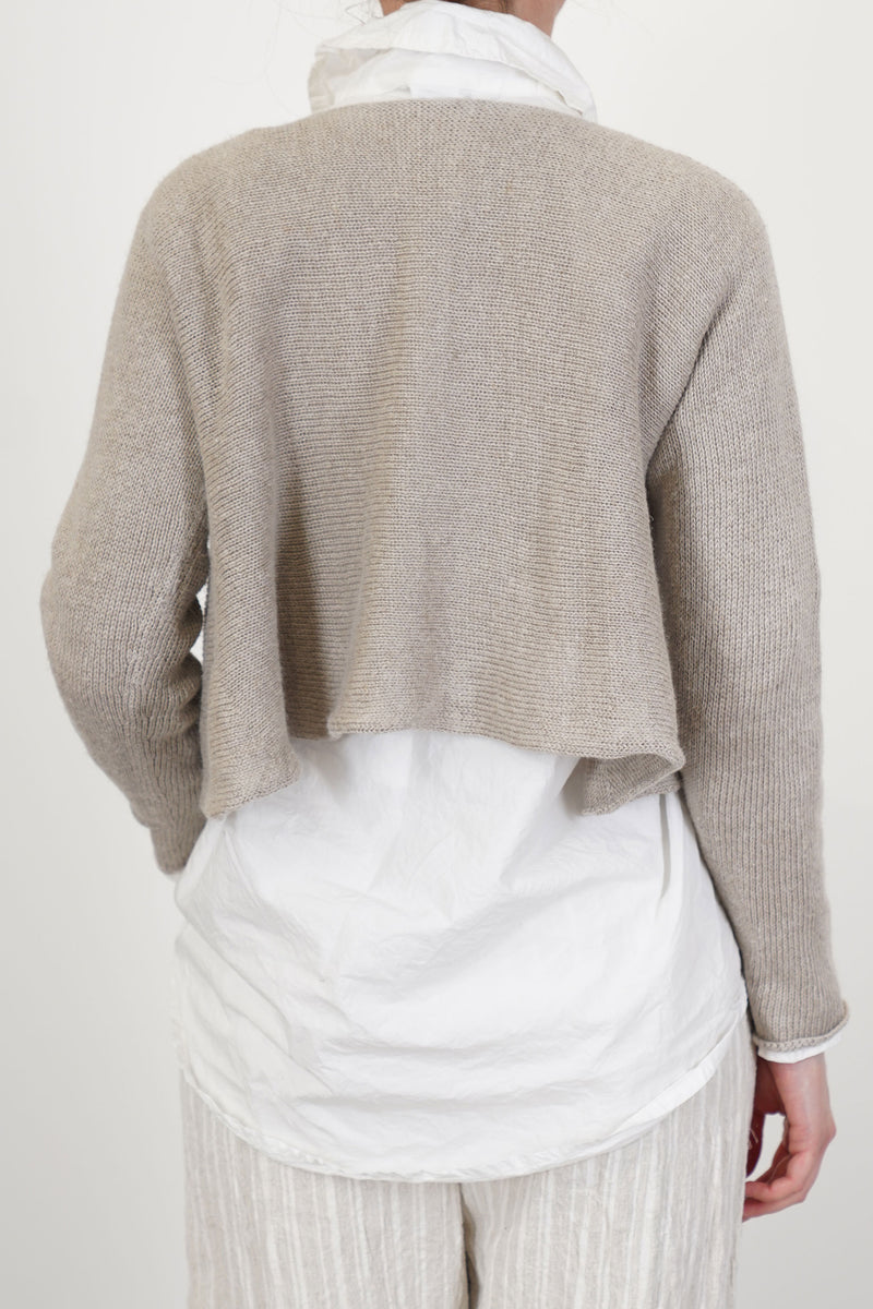maple linen knit cardigan natural