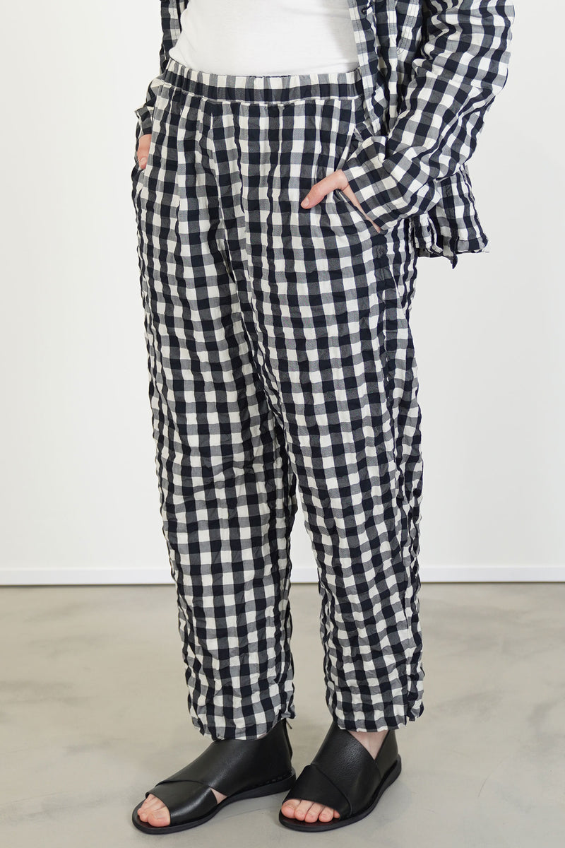 pant cozy gingham check black