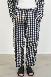 pant cozy gingham check black